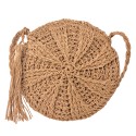Juleeze Women's Handbag Ø 22 cm Beige Paper straw Round