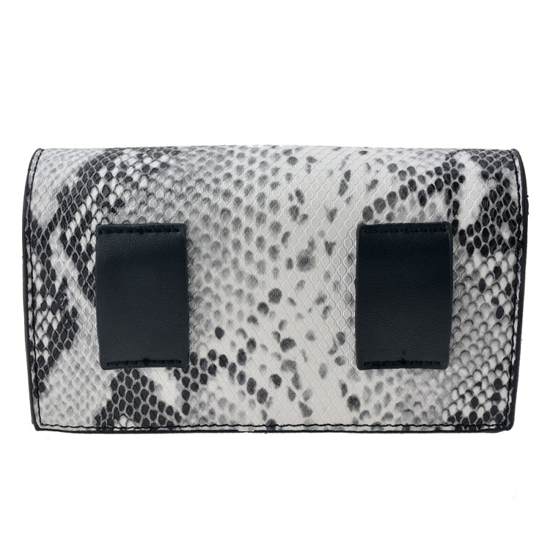 Juleeze Women's Handbag 18x10x5 cm / Ø 13 cm Silver colored Artificial Leather Rectangle Snake Leather