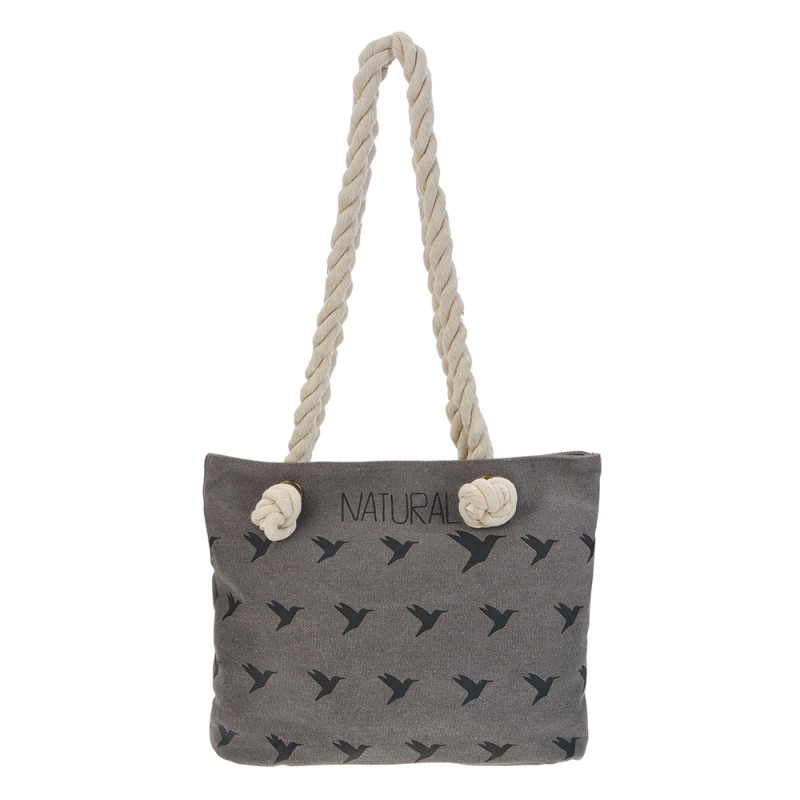 Juleeze Women's Handbag 36x10x26 cm Grey Plastic Rectangle Birds