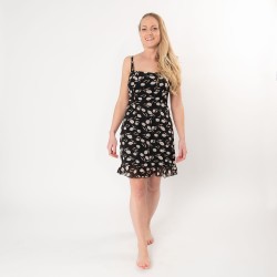 Juleeze Vestito da donna Nero Poliestere Fiori
