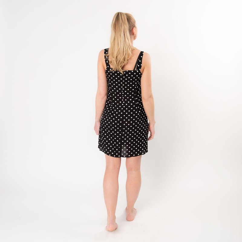 Juleeze Women's Dress Black Polyester Dots