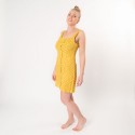 Juleeze Women's Dress Yellow Polyester Dots