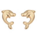 Juleeze Earrings Gold colored Metal Dolphins