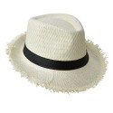 Juleeze Chapeau de femme Ø58 cm Beige Paille en papier Rond