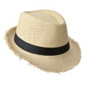 Juleeze Chapeau de femme Ø 58 cm Beige Paille en papier Rond