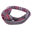 Juleeze Headband Women Red Synthetic Round Striped