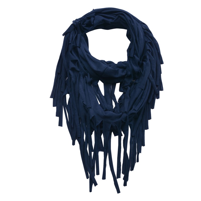 Juleeze Sjaal Dames Effen  40x150 cm Blauw Polyester