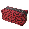 Juleeze Damenkulturtasche 21x10x10 cm Rot Kunstleder Rechteck Leopardenmuster