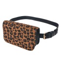 Juleeze Women's Belt Bag 19x11x5 cm Brown Artificial Leather Rectangle Leopard