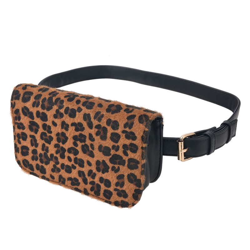 Juleeze Marsupio da donna 19x11x5 cm Marrone Pelle artificiale Rettangolo Leopardo