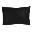 Clayre & Eef Decorative Cushion 60x40 cm Black Synthetic Rectangle Flowers