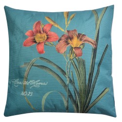 Clayre & Eef Decorative Cushion 43x43 cm Turquoise Synthetic Square