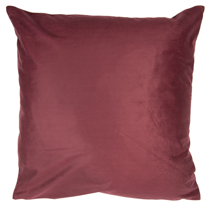 Clayre & Eef Cushion Cover 45x45 cm Red Polyester Square Flowers