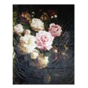 Clayre & Eef Couverture 130x170 cm Noir Rose Polyester Rectangle Fleurs