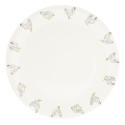 Clayre & Eef Assiette de dîner Ø 28 cm Beige Céramique Rond Poulets