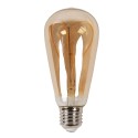 Clayre & Eef LED Lamp Brown Glass Round