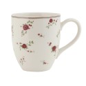 Clayre & Eef Mug 200 ml Beige Ceramic Round Flowers