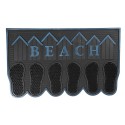 Clayre & Eef Door Mat 75x45 cm Grey Plastic Rectangle Feet Beach