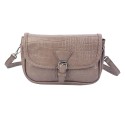 Melady Borsa a mano da donna 14x21 cm Beige Plastica Rettangolo Pelle di serpente