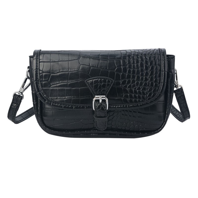 Melady Women's Handbag 14x21 cm Black Plastic Rectangle Snake Leather