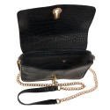 Melady Damenhandtasche 22x5x12 cm Schwarz Kunststoff Rechteck