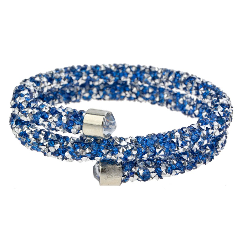 Melady Beaded Bracelet Ø6-7cm (2mm) Blue Glass Round