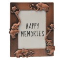 Melady Photo Frame 4x5 cm Copper colored Metal Elephants