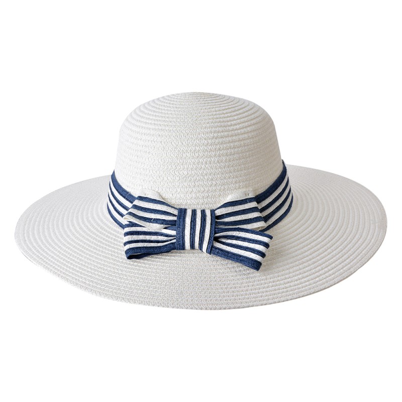 Melady Women's Hat Maat: 57 cm White Paper straw Round