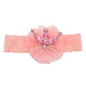 Melady Haarband Dames  Roze Polyester Rond Kroon