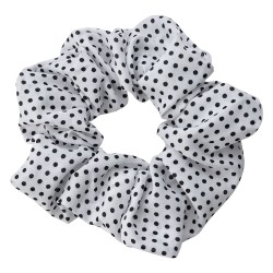 Melady Scrunchie Hair Elastic White Synthetic Round