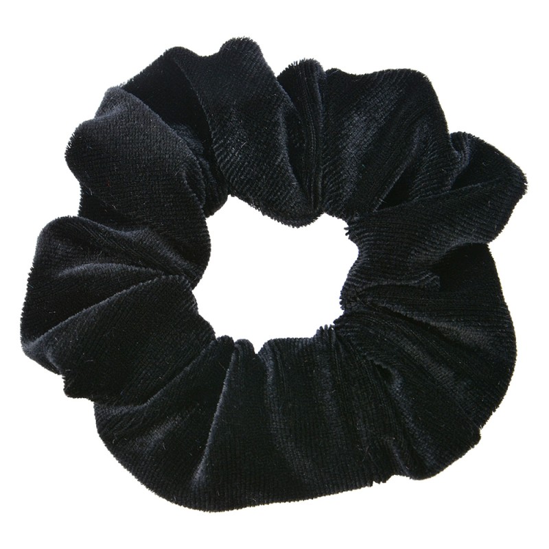 Melady Scrunchie Hair Elastic Black Textile Round
