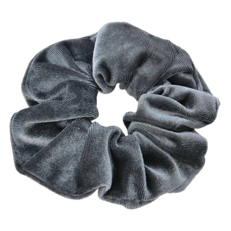 Melady Élastique à cheveux scrunchie Gris Textile Rond