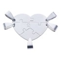 Melady Pendant necklace women Silver colored Metal Heart-Shaped Heart