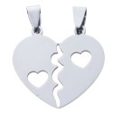 Melady Pendant necklace women Silver colored Metal Heart-Shaped Heart