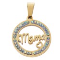 Melady Pendant necklace women Gold colored Metal Round Mama