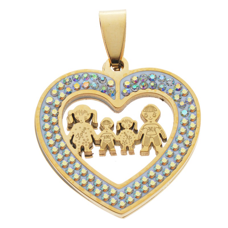 Melady Pendant necklace women Gold colored Metal Heart-Shaped