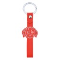 Melady Keychain Red Artificial Leather Metal Dog