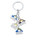 Melady Keychain Silver colored Metal Airplanes
