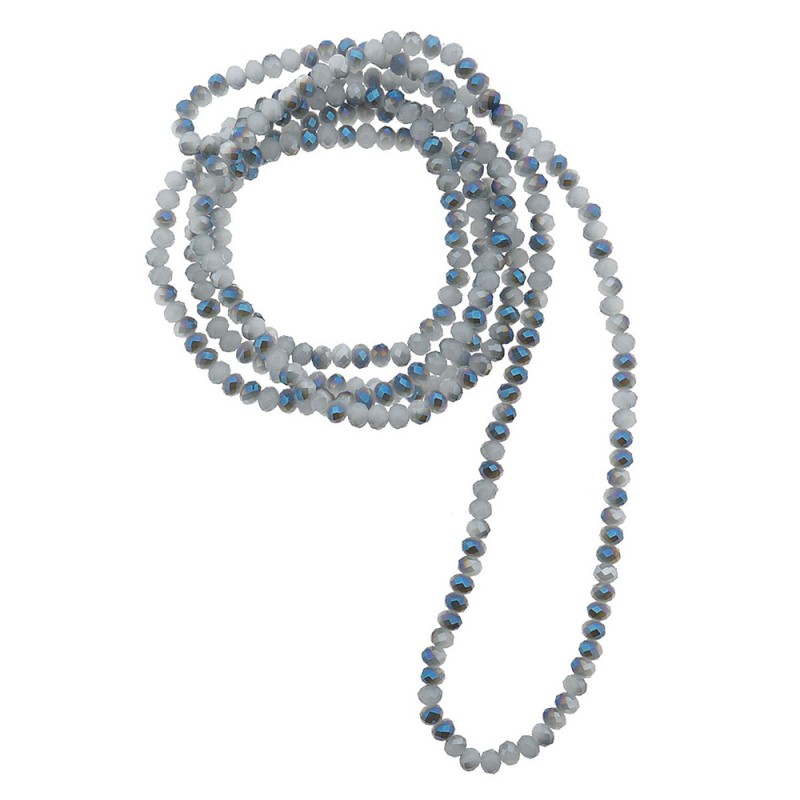 Melady Women's Necklace 4mmx1m Grey Glass