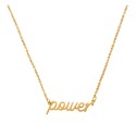 Melady Women's Necklace Gold colored Metal Round Power