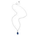 Melady Ensemble collier boucles d'oreilles en cristal pour femmes Bleu Métal