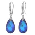 Melady Women's Necklace Earring Set Crystal Blue Metal