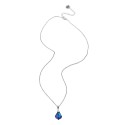 Melady Damen Halskette Ohrring Set Kristall Blau Metall