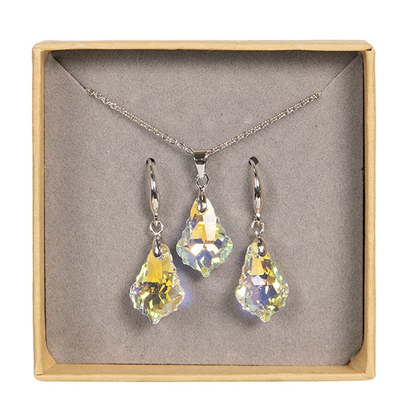 Melady Women's Necklace Earring Set Crystal Metal