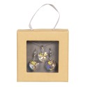 Melady Ensemble collier boucles d'oreilles en cristal pour femmes Métal Coeurs