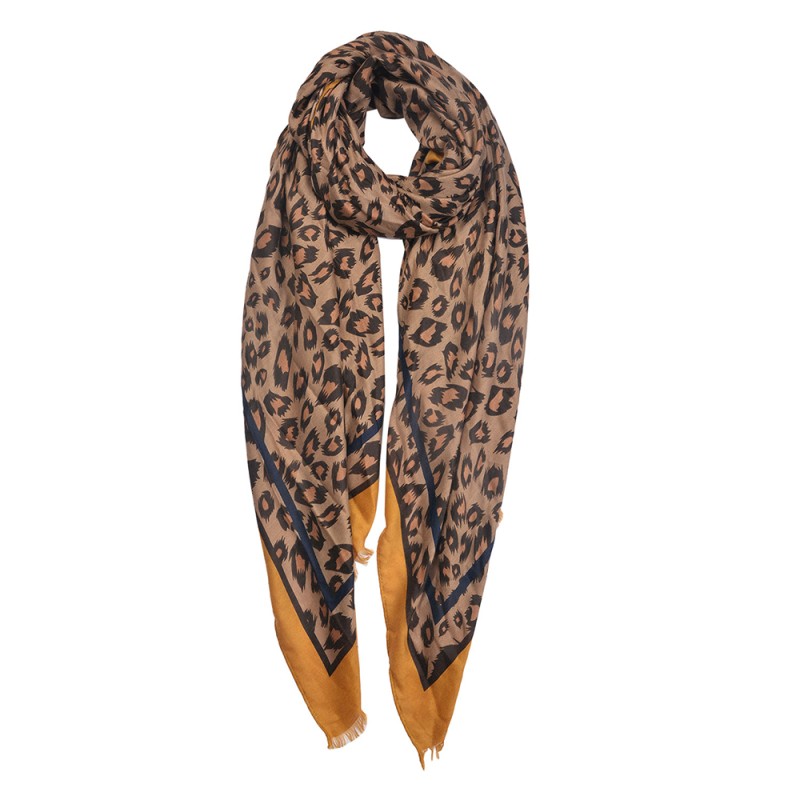 Melady Printed Scarf 90x180 cm Yellow Synthetic Panther