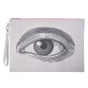 Melady Ladies' Toiletry Bag 34x24 cm White Plastic Rectangle Eye