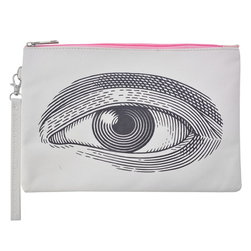 Melady Ladies' Toiletry Bag 28x18 cm White Plastic Rectangle Eye