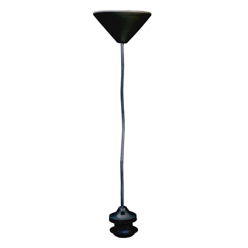 Clayre & Eef Lampadario a sospensione 1.35 mtr / E27 Nero Plastica