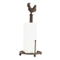 Clayre & Eef Kitchen Roll Holder Ø 18x43 cm Brown Iron Chicken